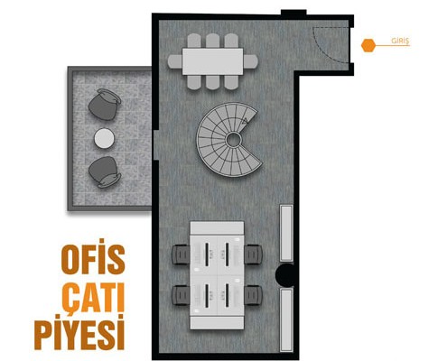 OFİS ÇATI PİYESİ